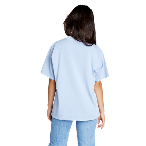 heavyweight pigment tee grape ice model women back